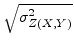 $\sqrt{\sigma^2_{Z(X,Y)}}$